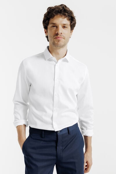 Chemise sans repassage en coton