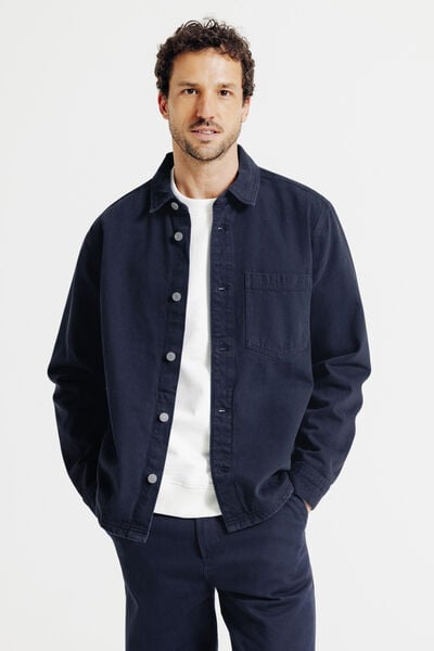 Surchemise en jean coton